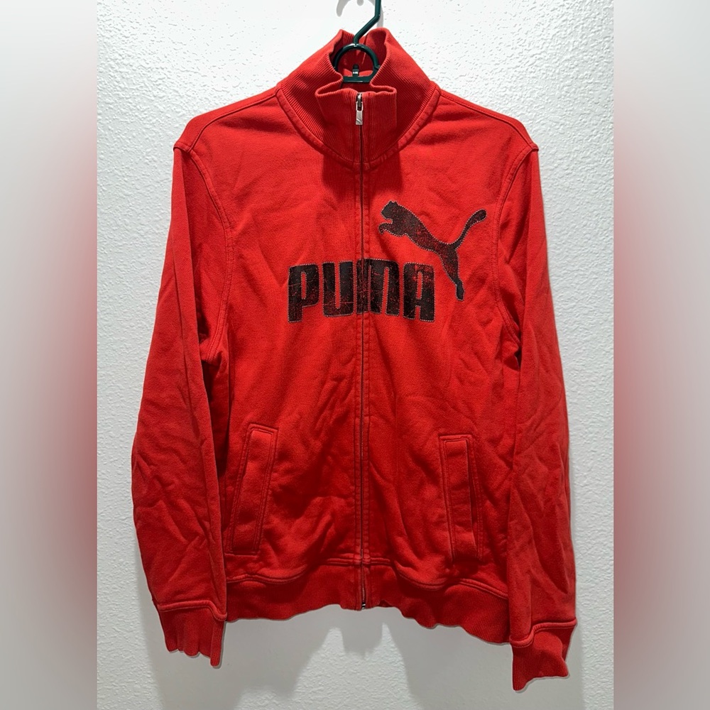 Puma Track Jacket - Red / Black, Small